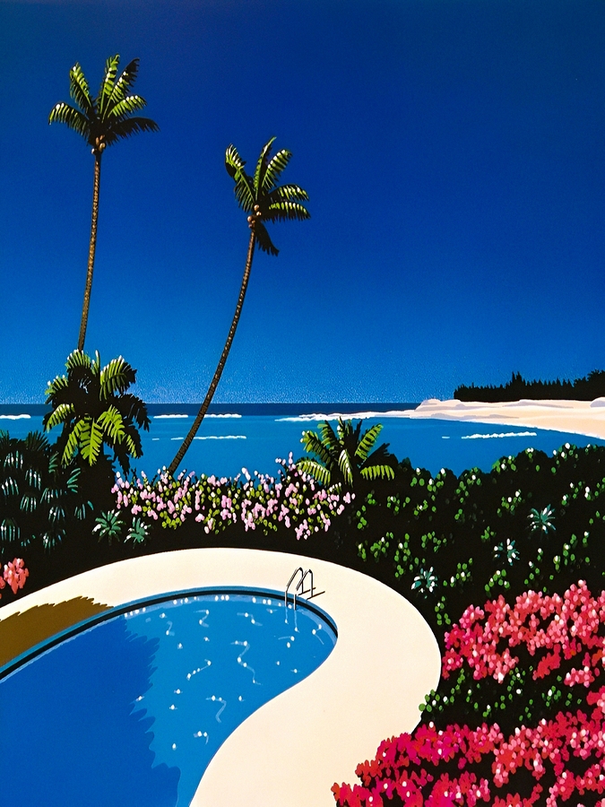 Hiroshi nagai - Swimming Pool vaporwave by Vivanne Wall Art