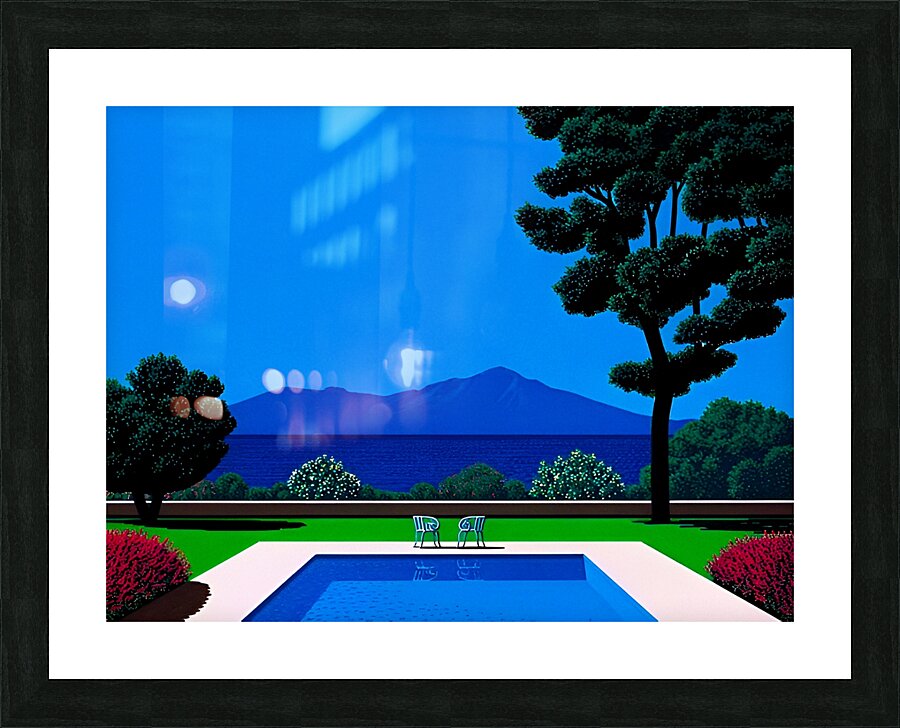Hiroshi Nagai - Swimming Pool Landscape Picture Frame print