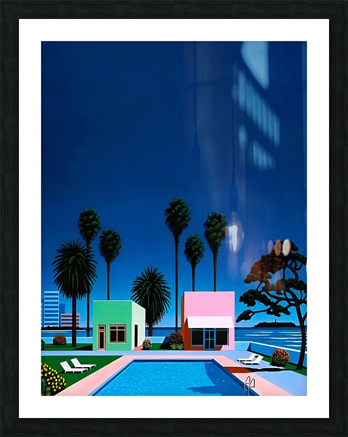 Hiroshi Nagai - City Pop  Vaporwave Aesthetic Art Picture Frame print