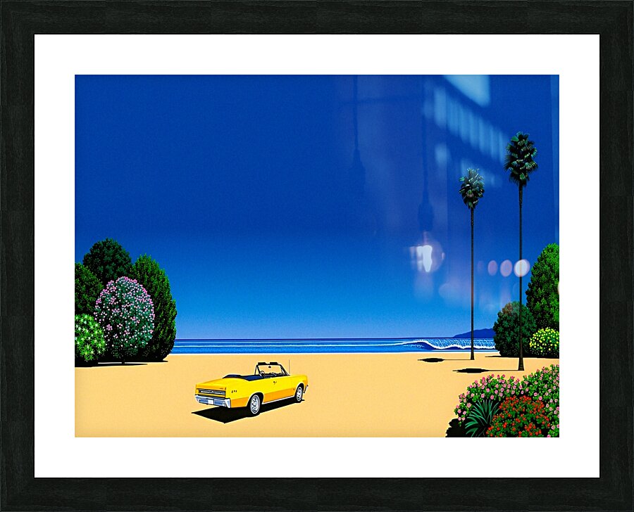 Hiroshi Nagai - Summer Yellow Car Picture Frame print