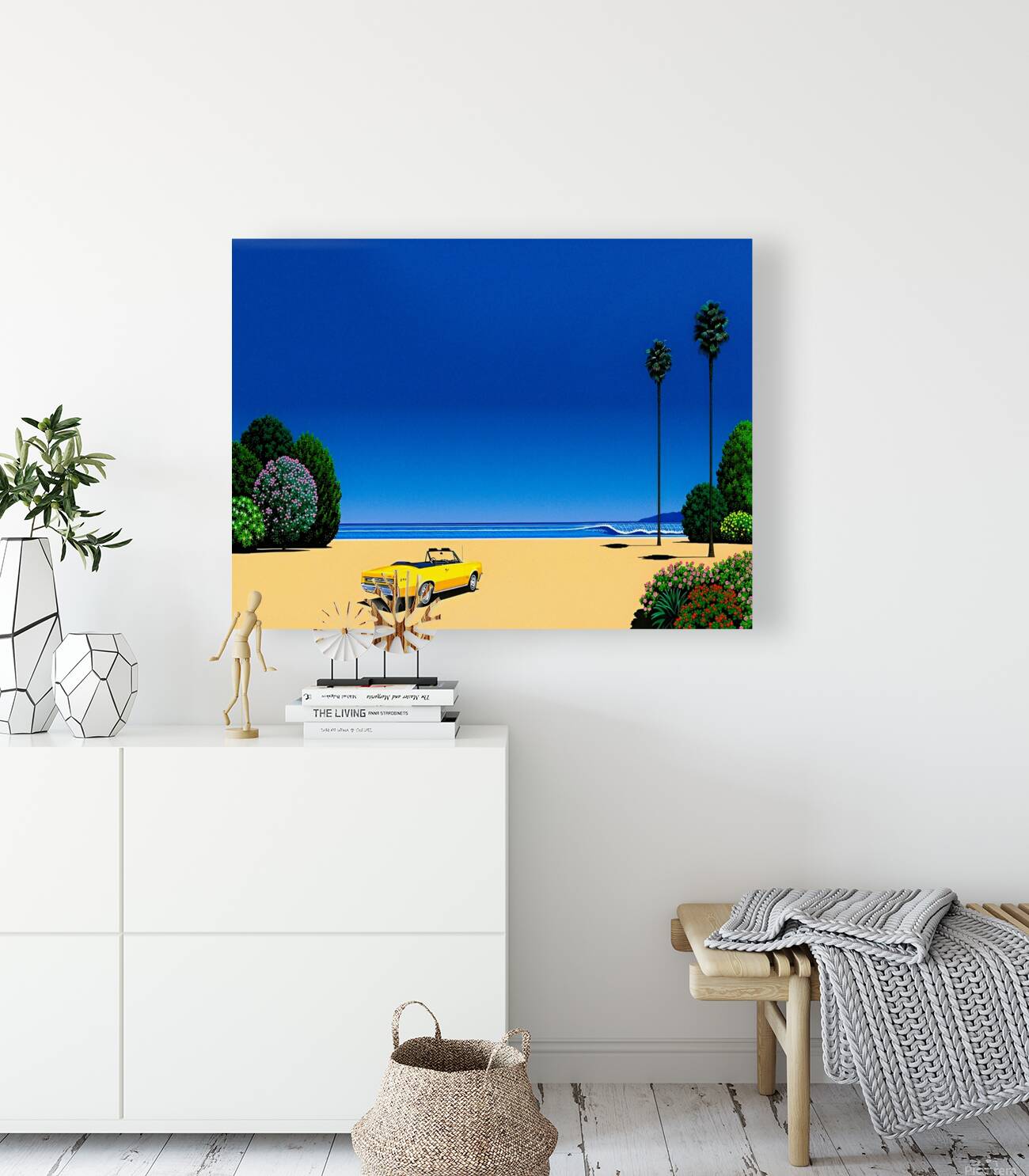 Hiroshi Nagai - Summer Yellow Car Reproduction