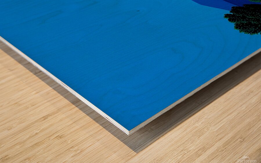 Hiroshi Nagai - Swimming Pool Landscape Wood print