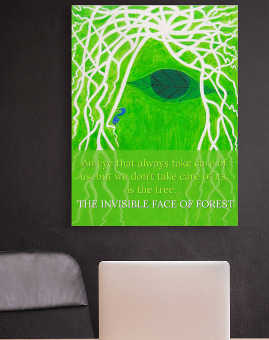 THE INVISIBLE FACE OF FOREST by Poetry Hawker T shirt Production