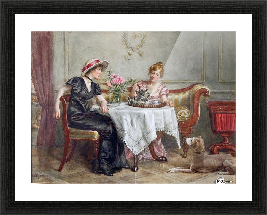 A tea metting Picture Frame print