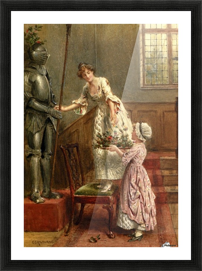 Honouring a knight Picture Frame print