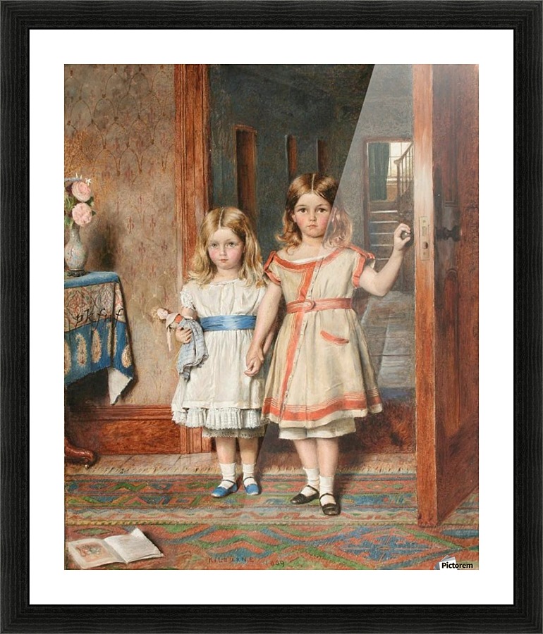 Two young girls Picture Frame print