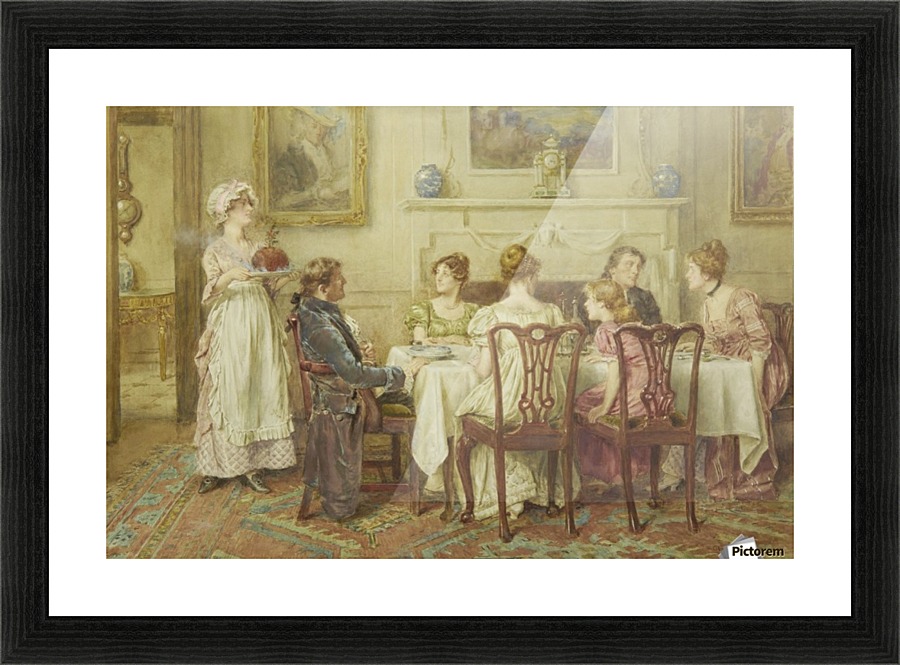 Serving dinner Picture Frame print