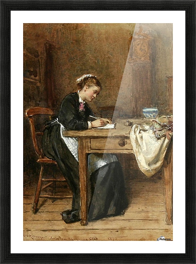 Writing the letter Picture Frame print