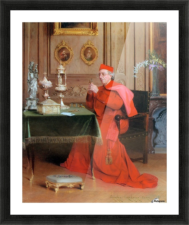 The golden cross Picture Frame print
