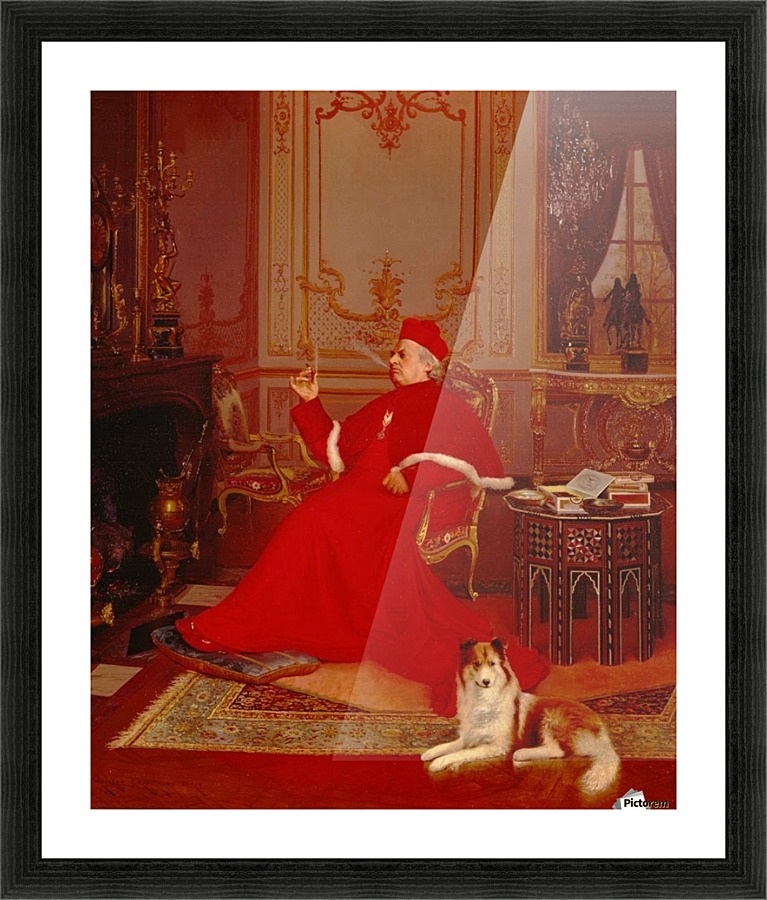 A quiet smoke Picture Frame print