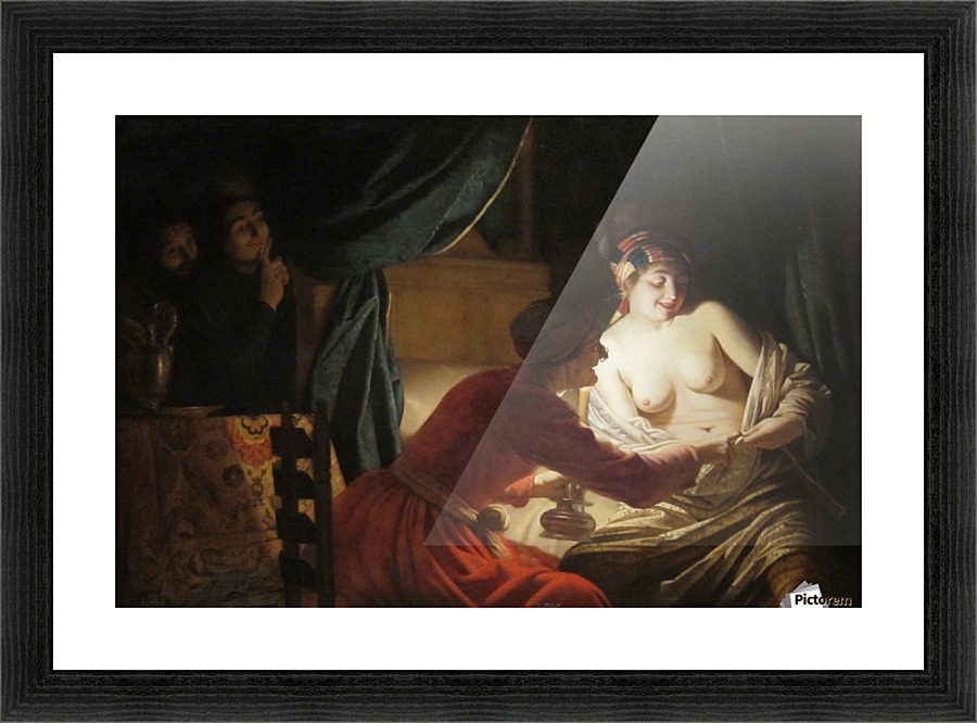 The flea hunt Picture Frame print