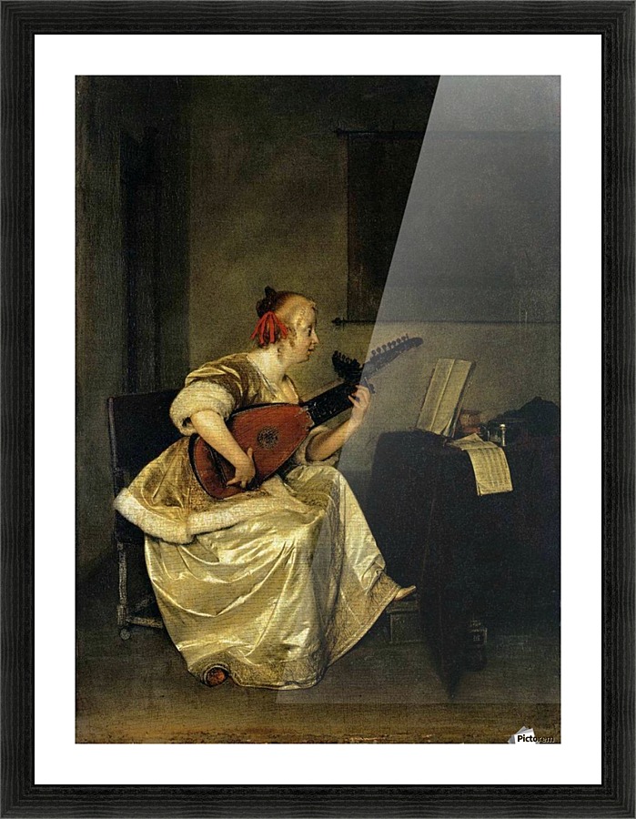 The lute player Picture Frame print