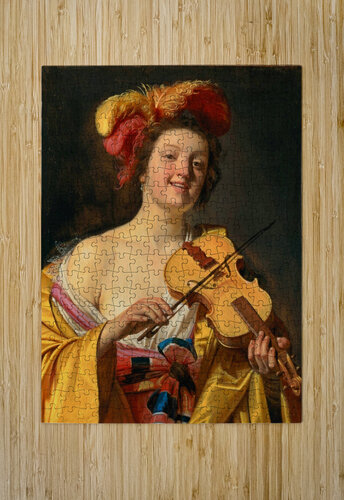 Woman playing the violin, 1626 by Gerard van Honthorst Wall Art