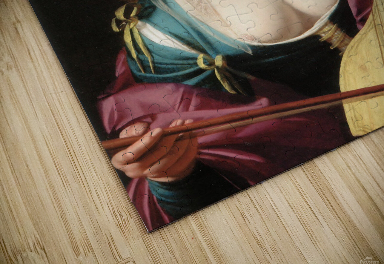 A young woman playing a viola da gamba by Gerard van Honthorst