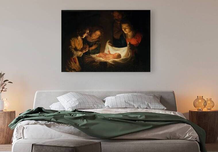 Adoration of the Child by Gerard van Honthorst