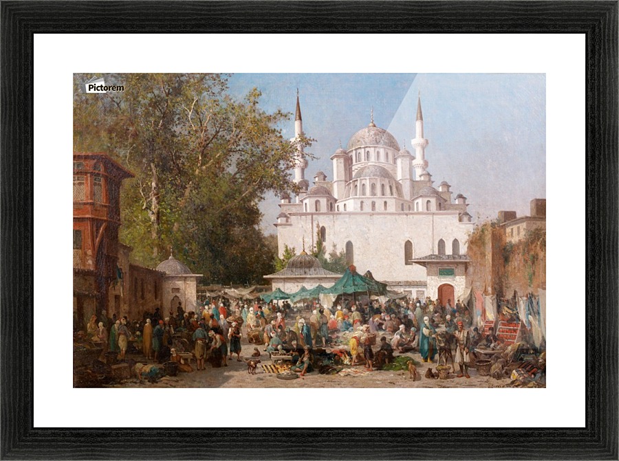 Outside The Mosque Picture Frame print