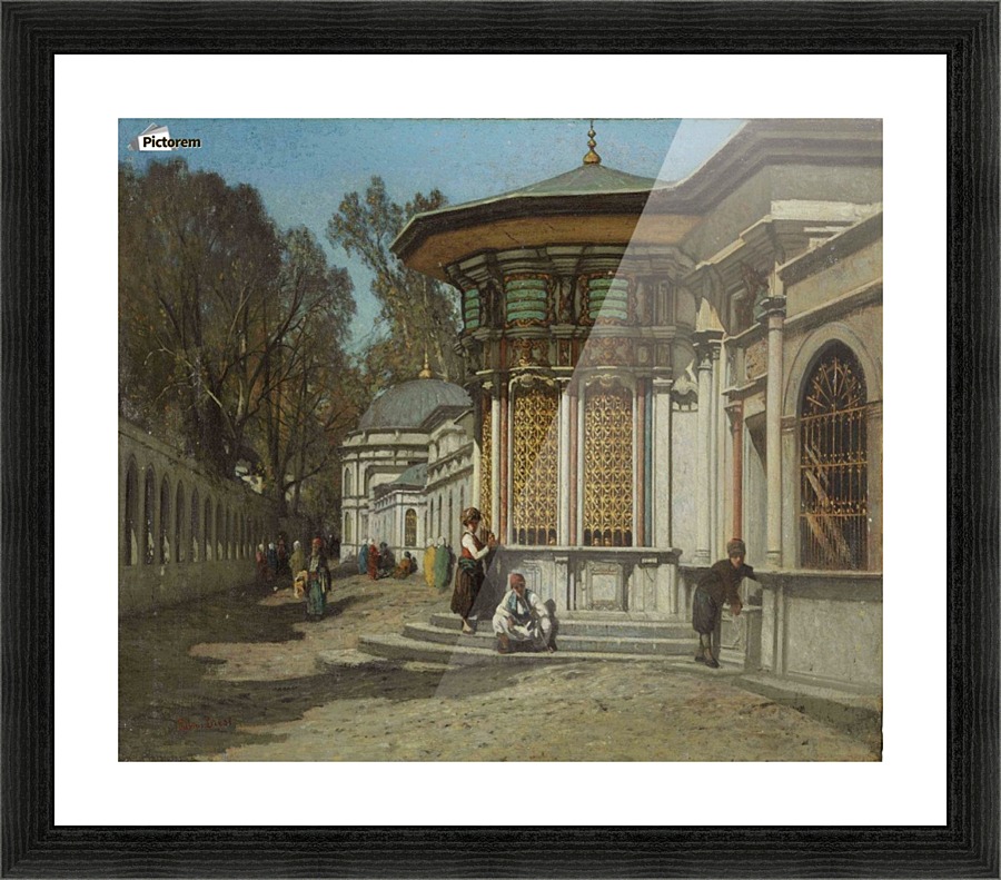 Praying at mosque Picture Frame print