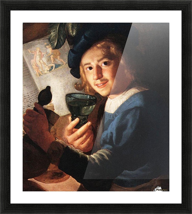 Young Drinker Picture Frame print