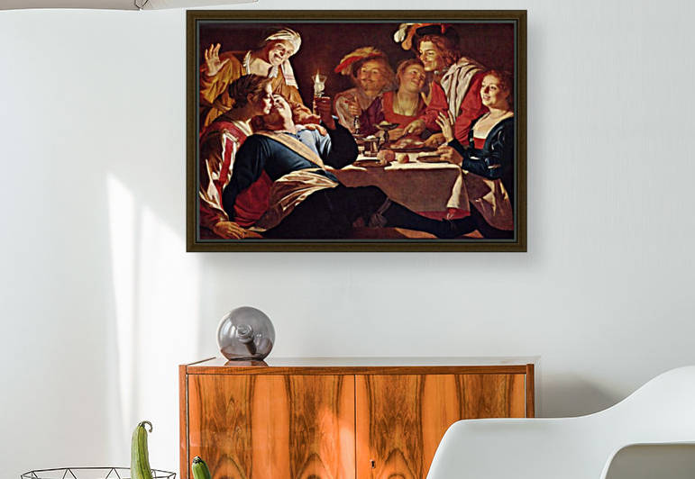 A party of men and women by Gerrit van Honthorst