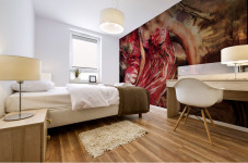 Lady in Red Mural print