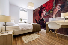 The red curtain Mural print