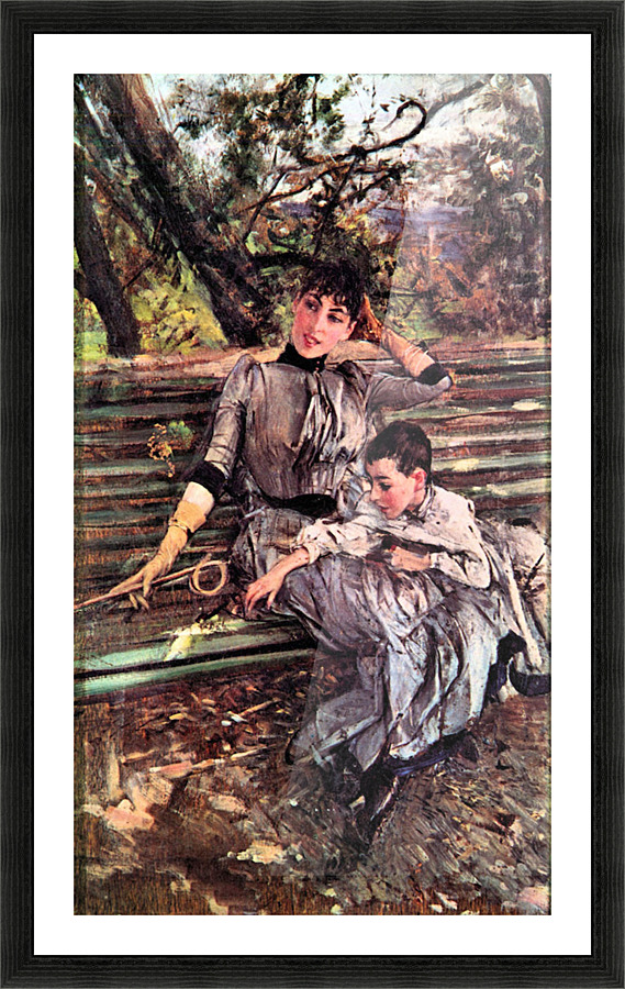 In the garden Picture Frame print