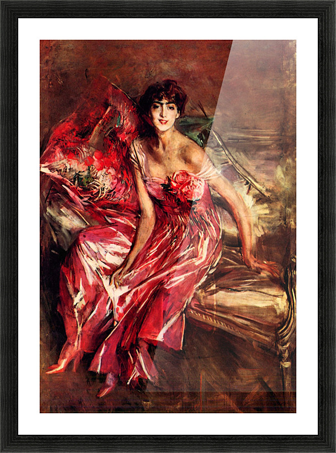 Lady in Red Picture Frame print