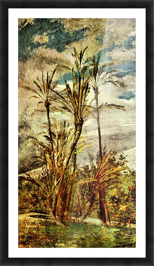 Palms and Oranges Picture Frame print