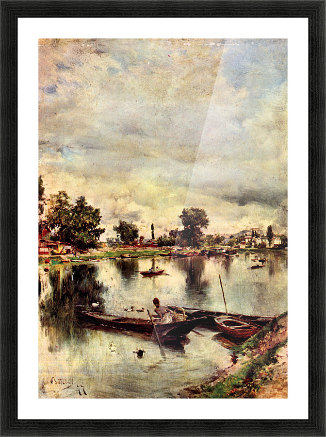 River landscape Picture Frame print
