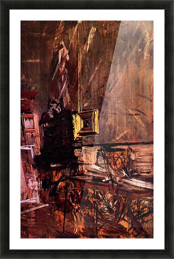 The gold framework Picture Frame print