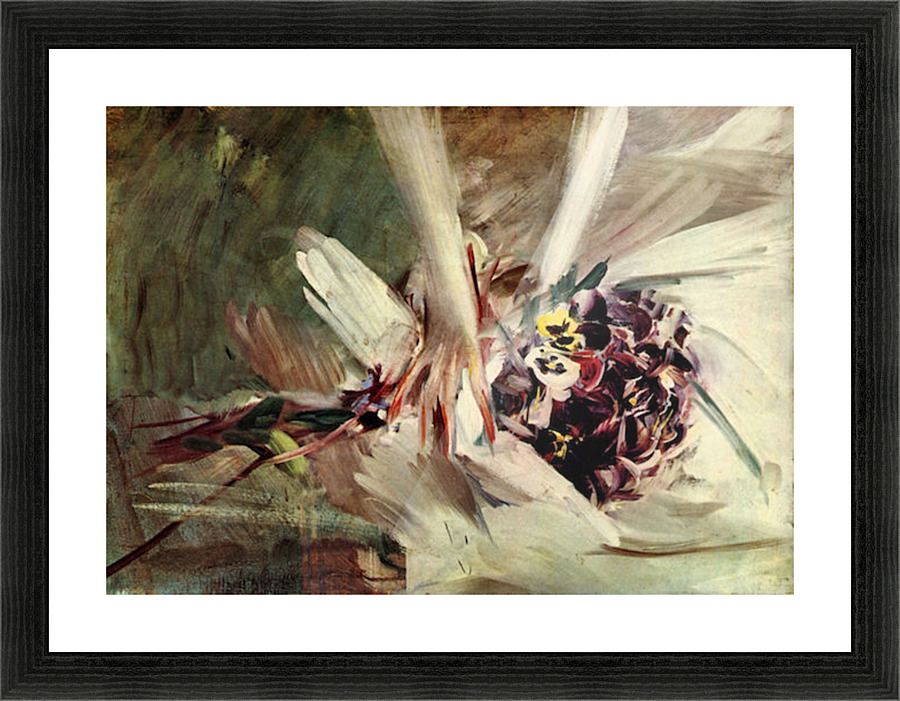 The Pansy Picture Frame print