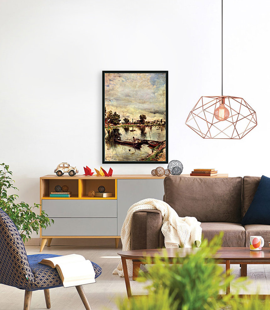 River landscape Reproduction