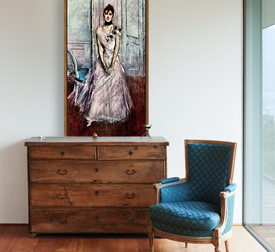 White pastel picture Reproduction