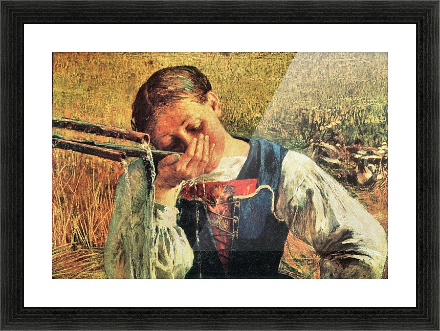 At the well Picture Frame print