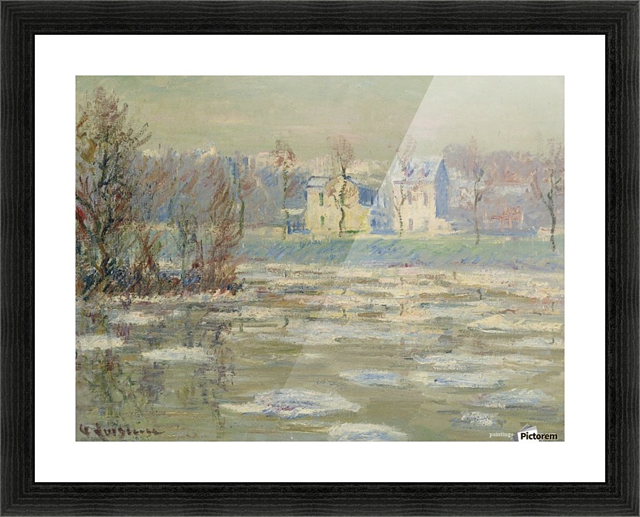 The Oise at Winter Picture Frame print
