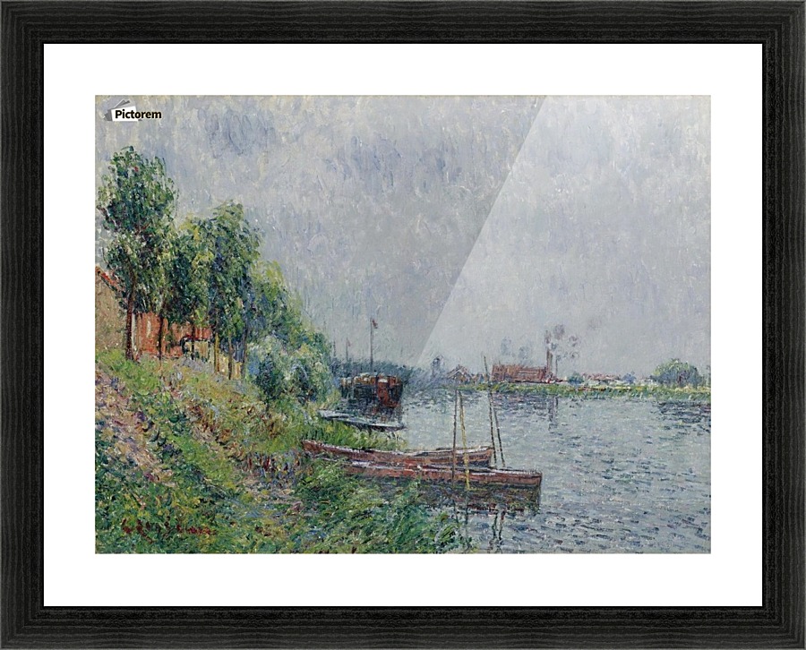 The Riverbank, Oise Picture Frame print