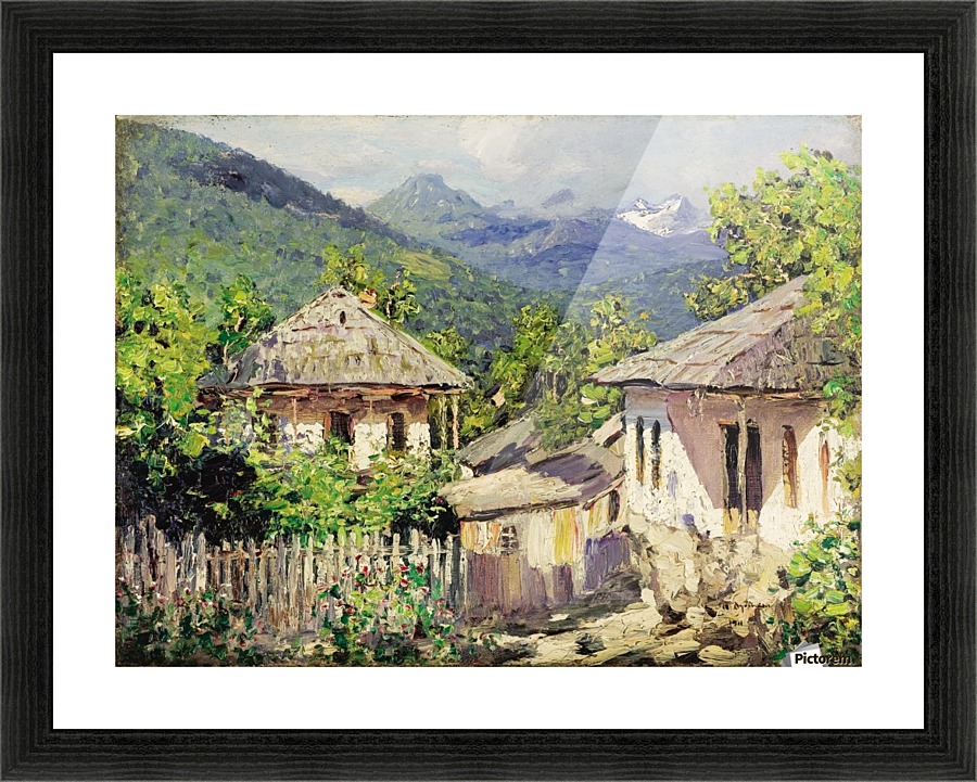 Village Scene Picture Frame print