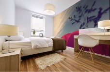 Poppy sky Mural print