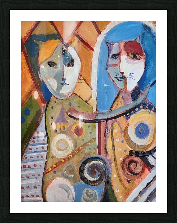 Cat-like figure Picture Frame print