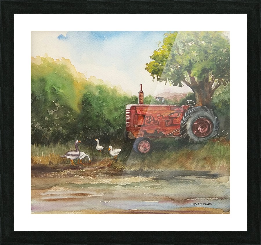 Retired Red Tractor Picture Frame print