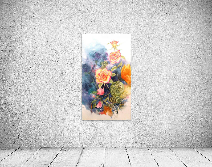 Peachy Roses Wall Preview