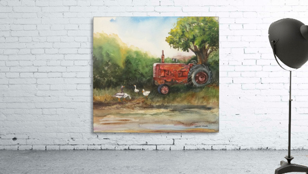 Retired Red Tractor Wall Preview