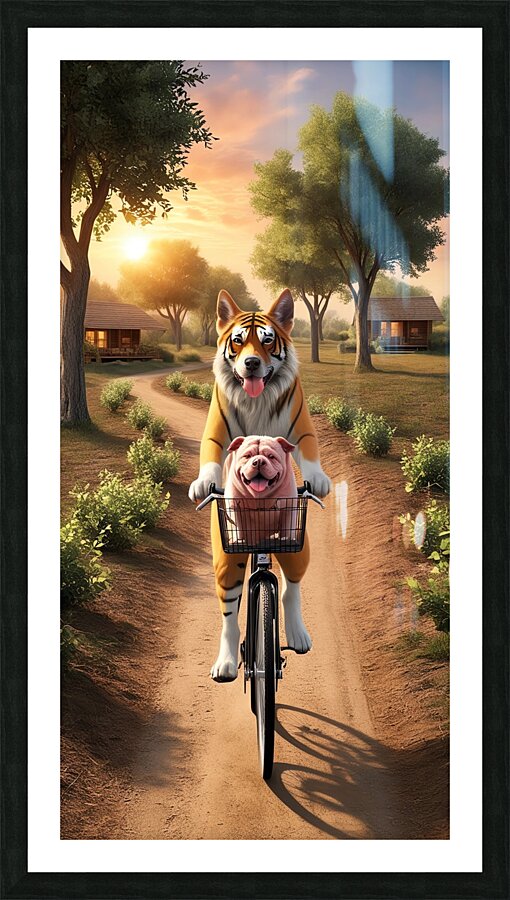 tigre a velo Picture Frame print