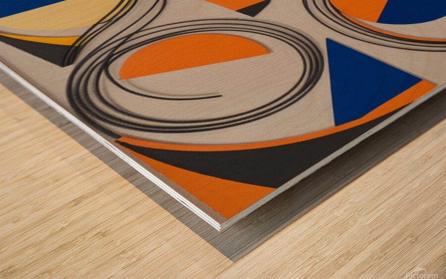 CONCEPTION ABSTRAITE VIBRANTE 7 Wood print