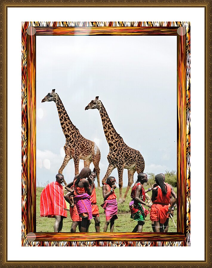 TheoClassic Art Endangered Species Giiraffe08P.JP Picture Frame print