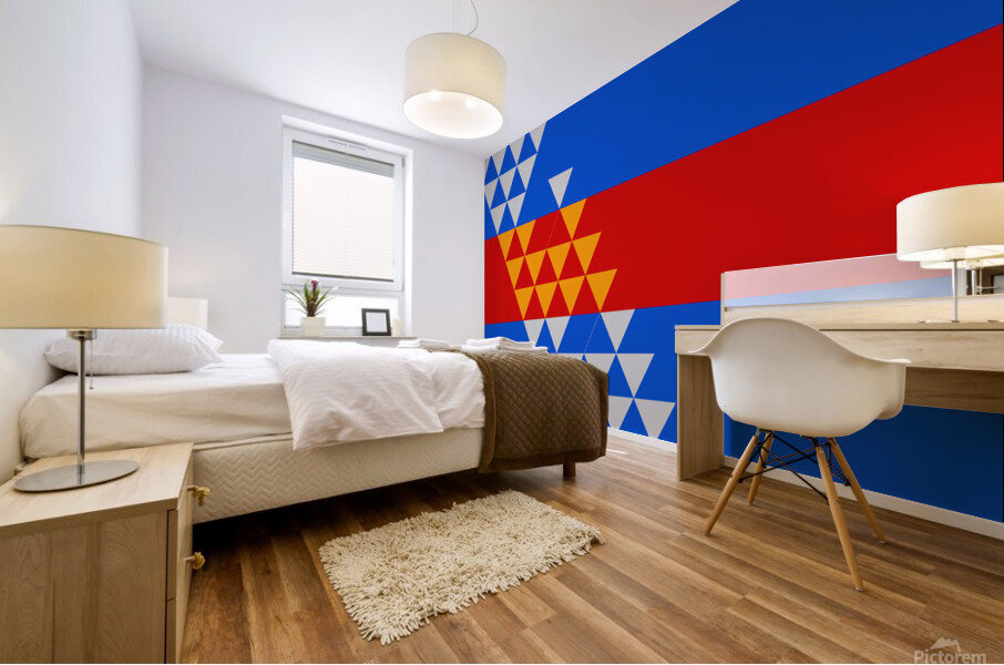 Pomo Indian Flag Mural print