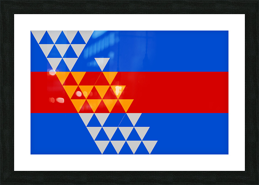 Pomo Indian Flag Picture Frame print