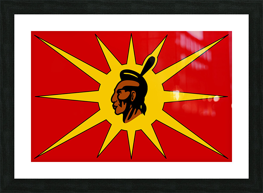 Mohawk Warrior Society Flag Picture Frame print