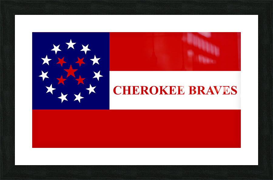 Cherokee Braves Flag Picture Frame print