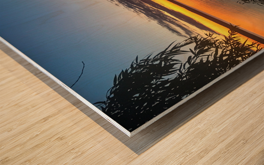 Seneca Lake sunset Wood print